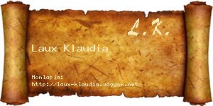 Laux Klaudia névjegykártya