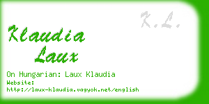 klaudia laux business card